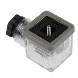 5 pcs - RS PRO 2P+E DIN 43650 A, Female Solenoid Valve Connector with Indicator Light, 24 V dc Voltage