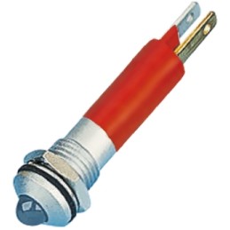 1 pcs - CML Innovative Technologies Red Panel Mount Indicator, 8mm Mounting Hole Size, IP67