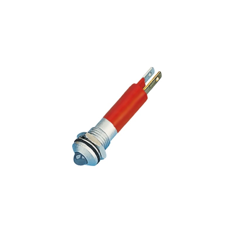 1 pcs - CML Innovative Technologies Red Panel Mount Indicator, 8mm Mounting Hole Size, IP67