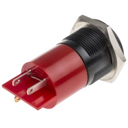 1 pcs - RS PRO Red Panel Mount Indicator, 130V ac, 22mm Mounting Hole Size, IP67