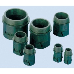 4 pcs - PMA Straight, Conduit Fitting, 25mm Nominal Size, M25, PA 6, Grey