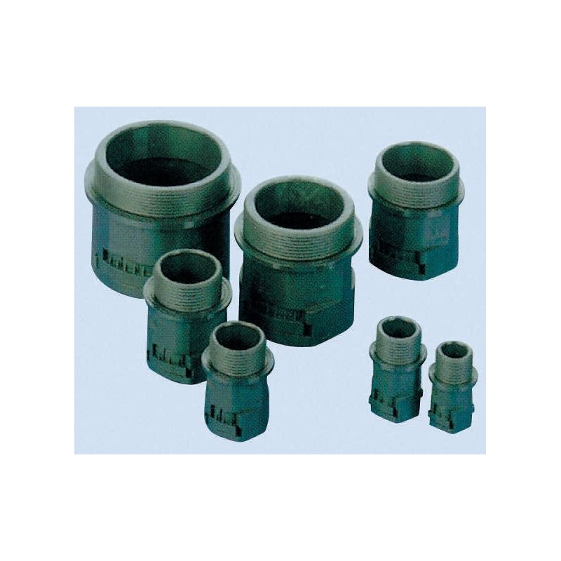 4 pcs - PMA Straight, Conduit Fitting, 25mm Nominal Size, M25, PA 6, Grey