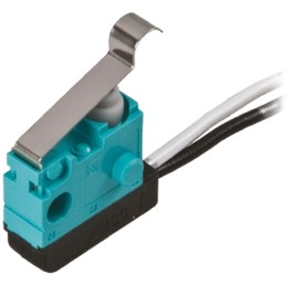 100 pcs - Panasonic Simulated Roller Lever Micro Switch, Pre-wired Terminal, 100 mA @ 30 V dc, SPST, IP67