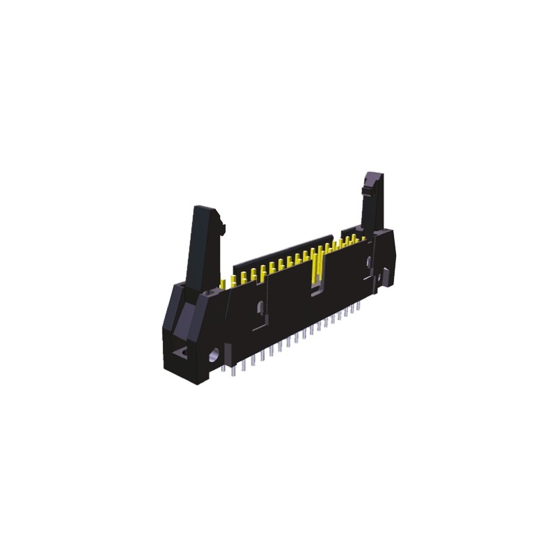 24 pcs - TE Connectivity AMP-LATCH Series Straight Through Hole PCB Header, 40 Contact(s), 2.54mm Pitch, 2 Row(s), Shrouded