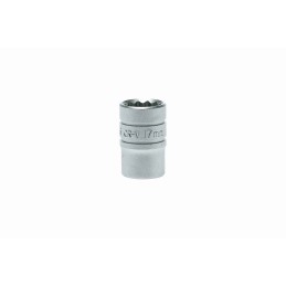 1 pcs - Teng Tools 1/2 in Drive 17mm Standard Socket, 12 point, 38 mm Overall Length