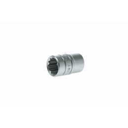 1 pcs - Teng Tools 1/2 in Drive 17mm Standard Socket, 12 point, 38 mm Overall Length
