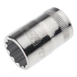 1 pcs - Bahco 1/2 in Drive 17mm Standard Socket, 12 point, 38 mm Overall Length