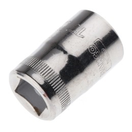1 pcs - Bahco 1/2 in Drive 17mm Standard Socket, 12 point, 38 mm Overall Length
