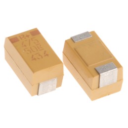 50 pcs - KEMET 4.7μF MnO2 Tantalum Capacitor 50V dc, T495 Series