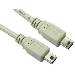 1 pcs - RS PRO USB 2.0 Cable, Male Mini USB A to Male Mini USB B Cable, 1m