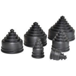 10 pcs - Flexicon Rubber End Cap, Conduit Fitting, 13mm Nominal Size, Thermoplastic Elastomer, Black