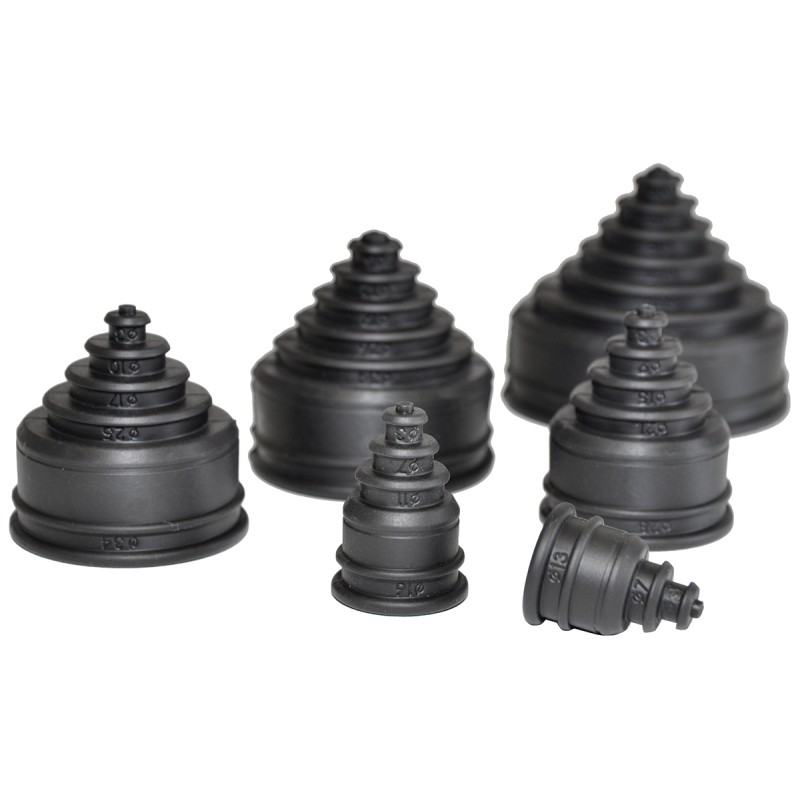10 pcs - Flexicon Rubber End Cap, Conduit Fitting, 13mm Nominal Size, Thermoplastic Elastomer, Black