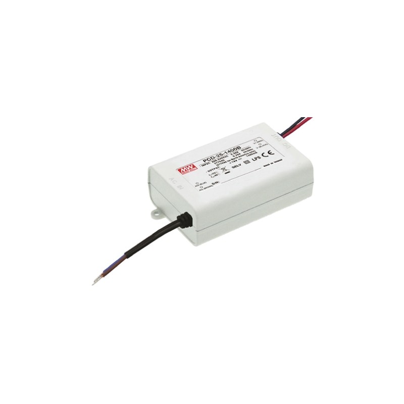 1 pcs - MEAN WELL LED Driver, 24 - 36V Output, 25.2W Output, 700mA Output, Constant Current Dimmable