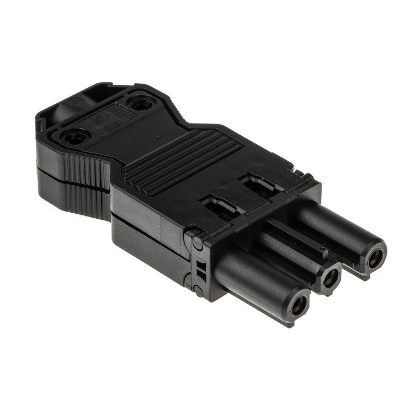 5 pcs - Wieland GST18i3 Series Mini Connector, 3-Pole, Female, Cable Mount, 20A, IP20