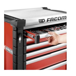 1 pcs - Facom 6 drawer Steel Wheeled