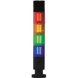 1 pcs - RS PRO Red/Green/Amber/Blue Buzzer Signal Tower, 4 Lights, 24 V, Screw Mount