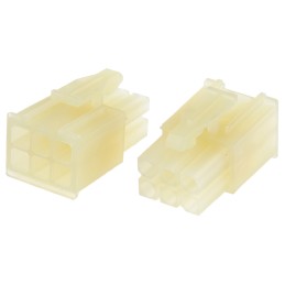 5 pcs - TE Connectivity Wire to Wire Connector Plug, 6P, 9.5A, 600 V ac