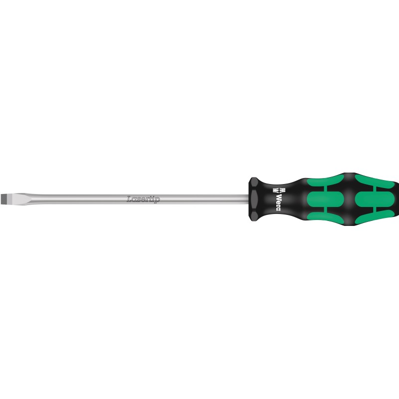 1 pcs - Wera Slotted Screwdriver, 8 mm Tip, 175 mm Blade, 287 mm Overall