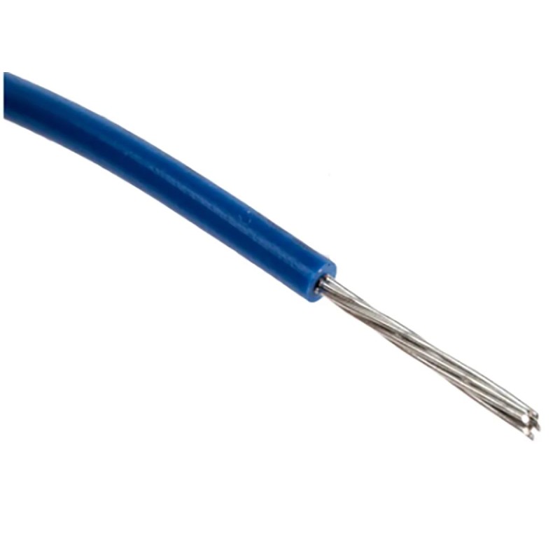 100 pcs - RS PRO Blue 0.33 mm² Hook Up Wire, 22 AWG, 7/0.25 mm, 100m, PVC Insulation