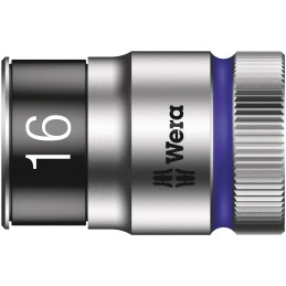 1 pcs - Wera 1/2 in Drive 16mm Standard Socket, 6 point, 37 mm Overall Length