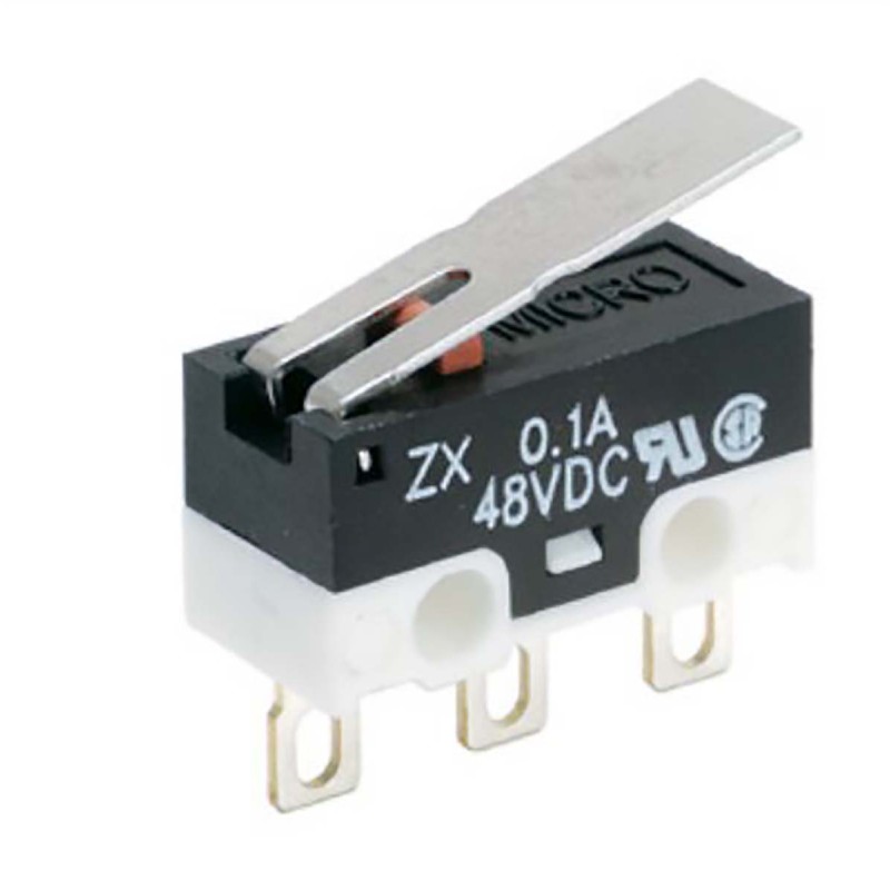 1000 pcs - Honeywell Short Lever Micro Switch, PCB Straight Terminal, 100 mA, SP-CO, IP40