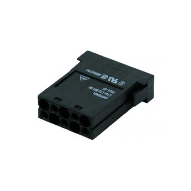 5 pcs - Amphenol Industrial Heavy Duty Power Connector Module, 10A, Female, C146 Series, 10 Contacts