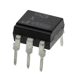 1 pcs - Isocom, 4N25 DC Input Transistor Output Optocoupler, Through Hole, 6-Pin PDIP
