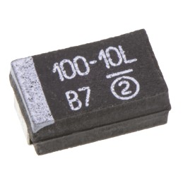 5 pcs - Vishay 100μF MnO2 Tantalum Capacitor 10V dc, 593D Series