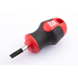 1 pcs - RS PRO Slotted Stubby Screwdriver, 5.5 x 1 mm Tip, 25 mm Blade, 85 mm Overall