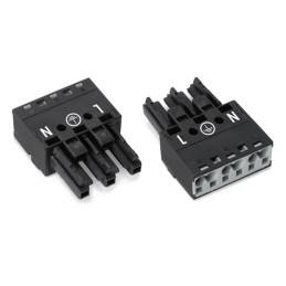 5 pcs - Wago 770 Series Lighting Connector, 3-Pole, Female, 3-Way, Cable Mount, 25A
