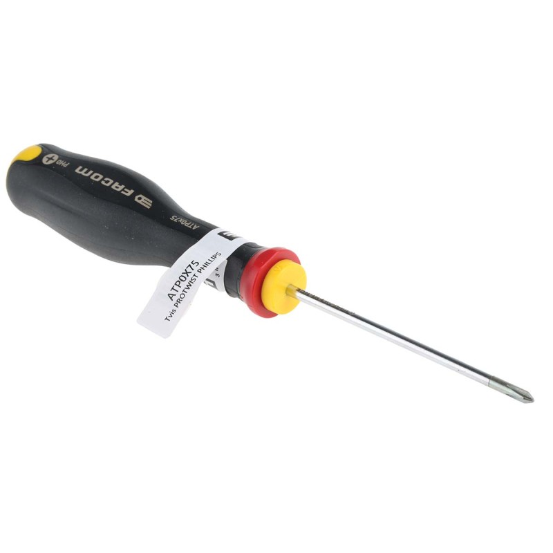 1 pcs - Facom Phillips Screwdriver, PH0 Tip, 75 mm Blade, 178 mm Overall