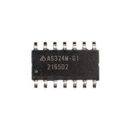 10 pcs : AS324MTR-G1 - Operational Amplifiers - Op Amps LP Quad OpAmp 2mV 100dB 20nA 0.5mA