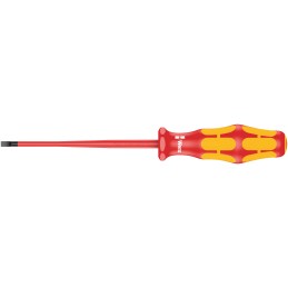 1 pcs - Wera Slotted Insulated Screwdriver, 3.5 mm Tip, 100 mm Blade, VDE/1000V, 181 mm Overall