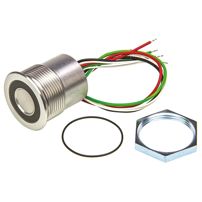 20 pcs - Schurter Illuminated Piezo Switch, Pulse, SPST, IP67, Through Hole, 100 mA @ 24 V dc, -40 - +85°C