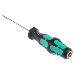 1 pcs - Wera Slotted Screwdriver, 3 mm Tip, 80 mm Blade, 161 mm Overall