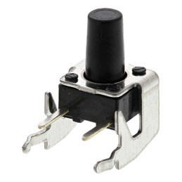 20 pcs - Black Stem Tactile Switch, SPST 50 mA @ 12 V dc 8.35mm Surface Mount