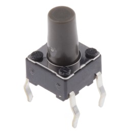 20 pcs - Grey Stem Tactile Switch, SPST 50 mA @ 12 V dc 9.5mm Surface Mount