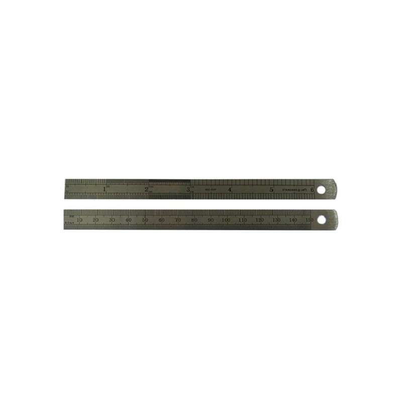 1 pcs - RS PRO 6 in, 150 mm Steel Imperial, Metric Ruler