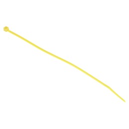 1 Bag of 100 - RS PRO Cable Tie, 165mm x 2.5 mm, Yellow Nylon, Pk-100