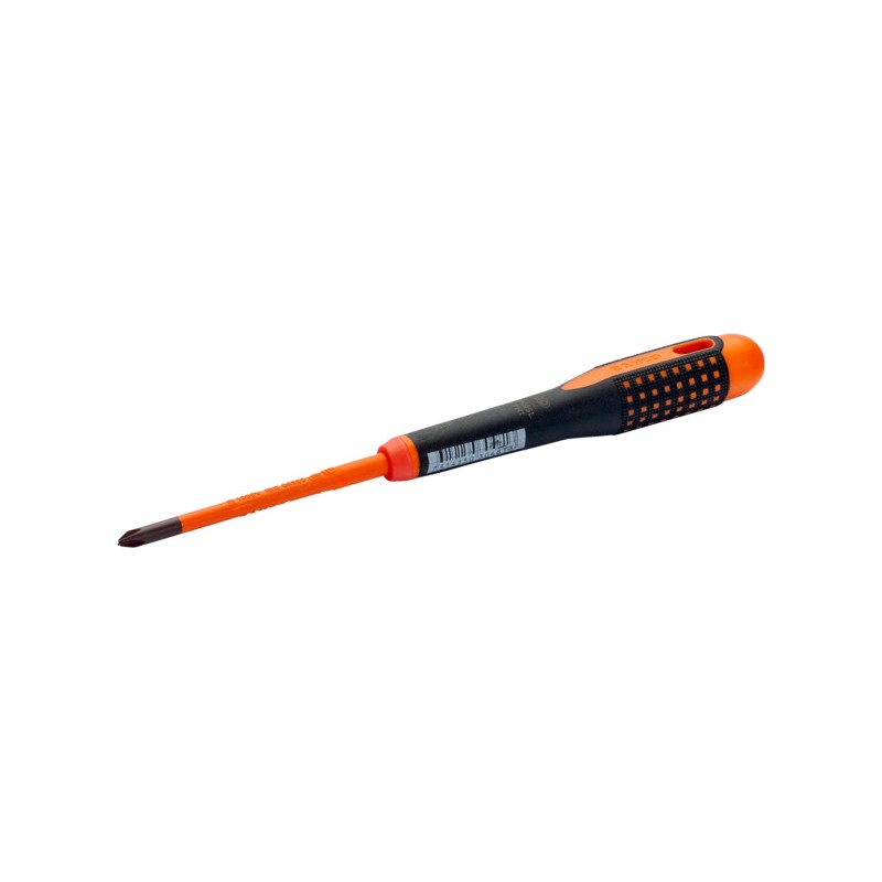 1 pcs - Bahco Phillips, Slotted Insulated Screwdriver, PH1-PH2 Tip, VDE/1000V