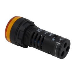 1 pcs - RS PRO, Panel Mount Yellow LED Pilot Light, 22mm Cutout, IP65, Round, 120V ac/dc