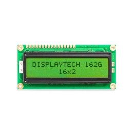 1 pcs - Displaytech 162G BC BW 162G Alphanumeric LCD Display, Yellow-Green on, 2 Rows by 16 Characters, Transflective