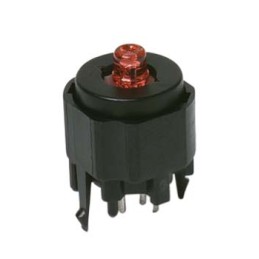 300 pcs - C & K Illuminated Push Button Switch, Momentary, PCB, SPST, Green LED, 30V dc, IP40