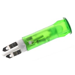 1 pcs - Signal Construct Green Panel Mount Indicator, 5 - 7V, 5mm Mounting Hole Size, Solder Tab Termination