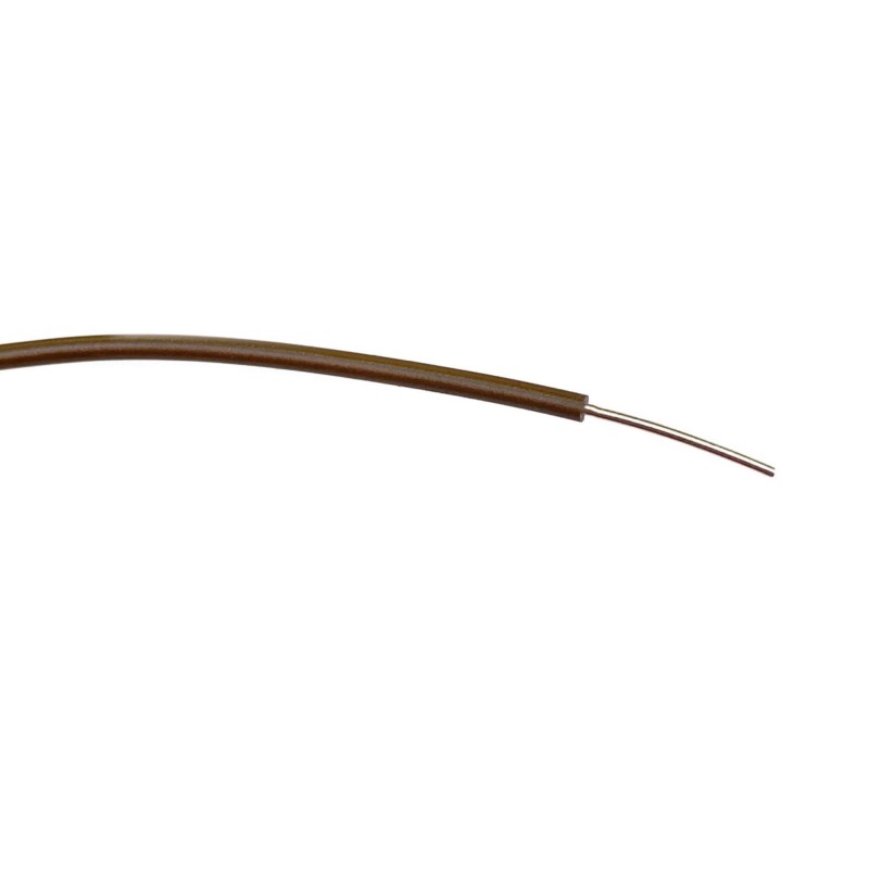 1 Reel of 100 - RS PRO Brown 0.26 mm² Hook Up Wire, 23 AWG, 1/0.6 mm, 100m, PVC Insulation