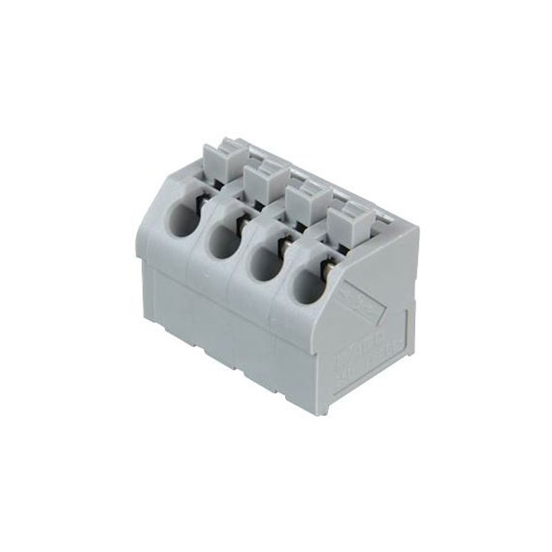 5 pcs - Wago 250 Series PCB Terminal Strip, 4-Pole, Female, 4-Way, PCB Mount, 10 (CSA) A, 17.5 (IEC/EN 60664-1) A, 2 (UL) A
