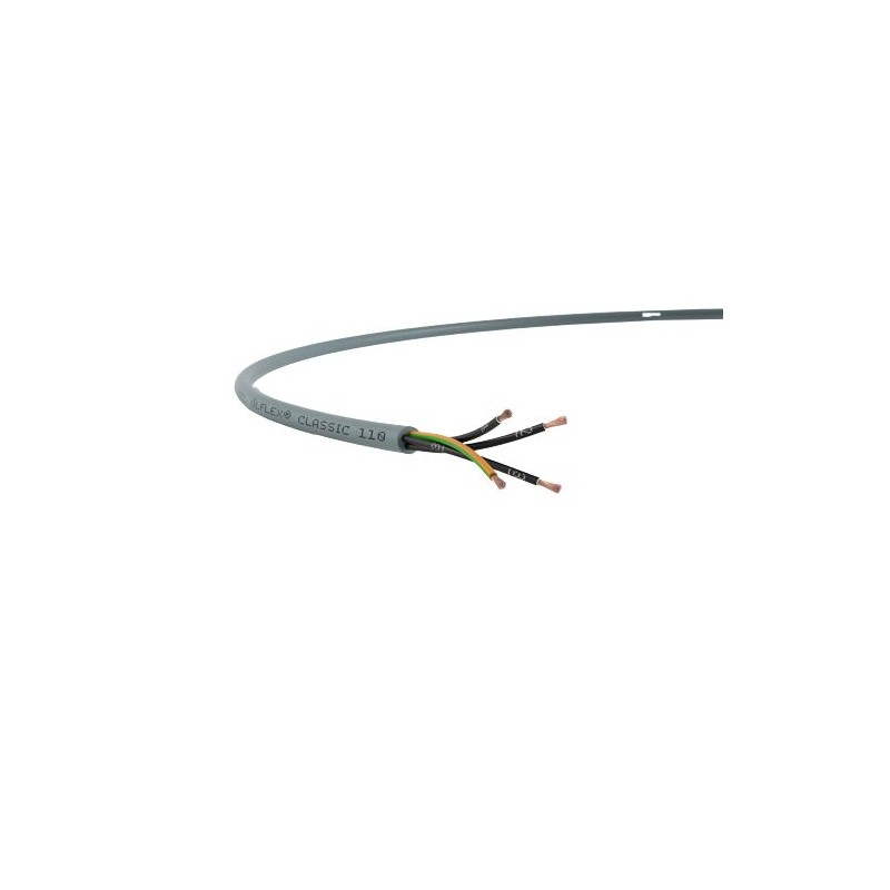 1 Reel of 100 M - Lapp ÖLFLEX CLASSIC 110 Control Cable, 5 Cores, 0.75 mm², YY, Unscreened, 100m, Grey PVC Sheath, 18 AWG