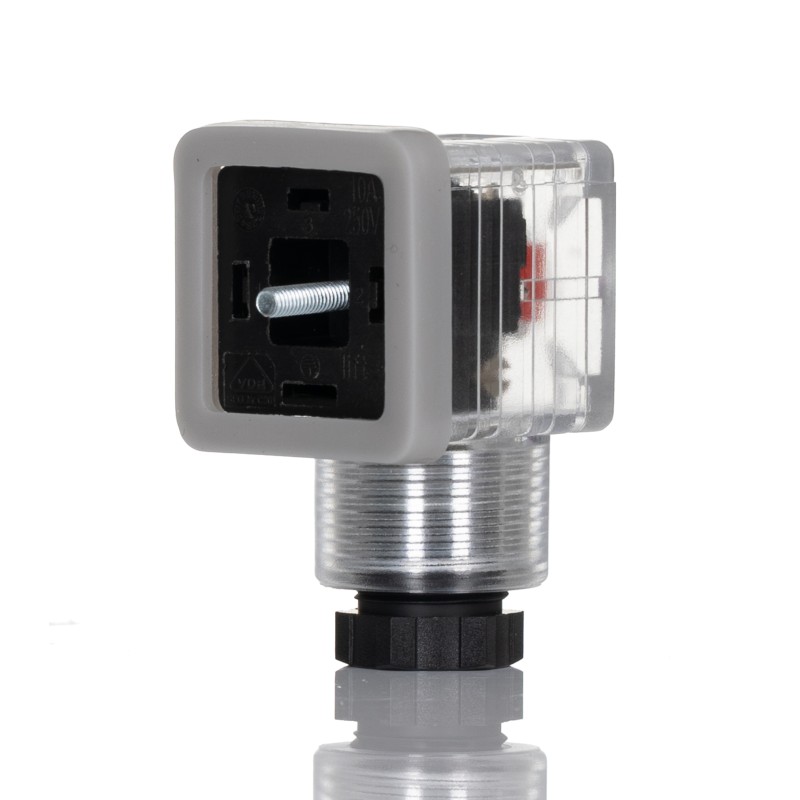 5 pcs - RS PRO 3P+E DIN 43650 A, Female Solenoid Valve Connector, with Indicator Light, 24 V dc Voltage