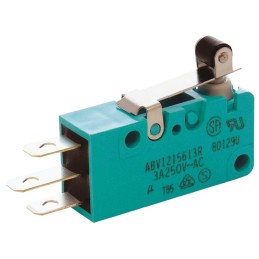 50 pcs - Panasonic Short Roller Lever Micro Switch, Tab Terminal, 3 A @ 250 V ac, SP-CO, IP50