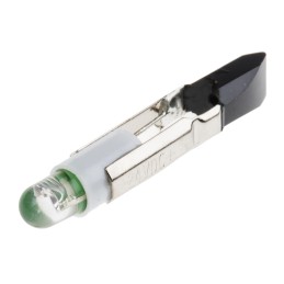 1 pcs - RS PRO Green LED Indicator Lamp, 24V ac/dc, Telephone Slide Base, 5.5mm Diameter, 2100mcd